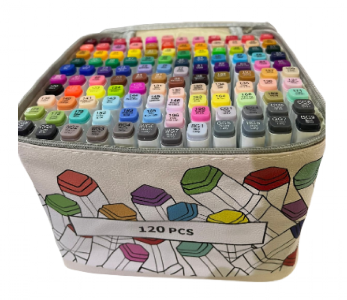 Set de 120 marcadores doble punta